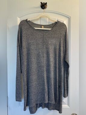Cozy Gray Long Sleeve Knit Top